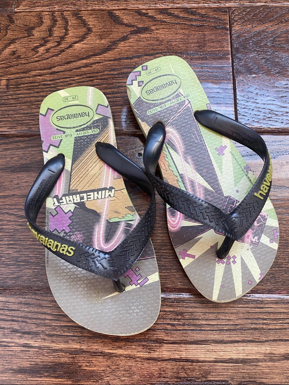 Havaianas Kids Minecraft Flip Flops